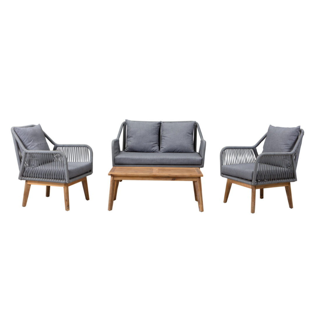 Berkeley Conversation Garden Set with 2 Chairs and Bench